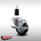 Service Caster 3'' SS Black Poly Swivel 1-3/8'' Expanding Stem Caster with Brake SCC-SSEX20S314-PPUB-BLK-TLB-138 - alternate 4